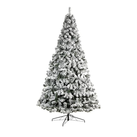 10ft. Unlit Flocked West Virginia Fir Artificial Christmas Tree